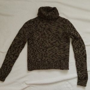 XS long sleeved, cropped, turtleneck sweater